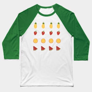 Pineapple Strawberry Orange Watermelon Baseball T-Shirt